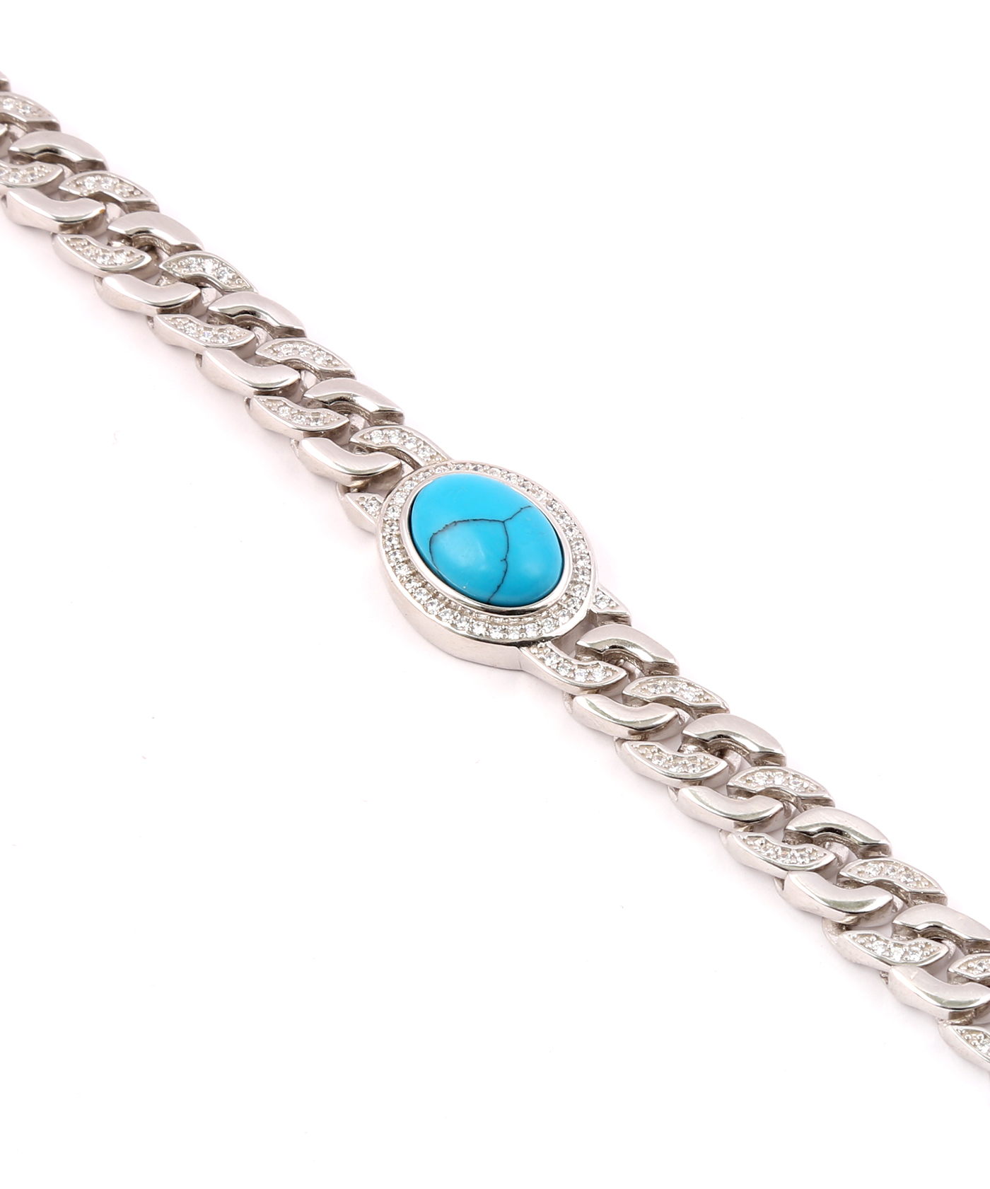 Blue stone online bracelet silver