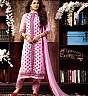 Purple Cotton Straight Semi Stitched Salwar Kameez - Online Shopping India
