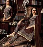 Coffee Cotton Straight Semi Stitched Salwar Kameez - Online Shopping India