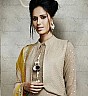 Georgette Semi Stitched Beige Yellow Salwar Kameez - Online Shopping India