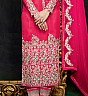 Noor  Pink  Embroidered Semi Stitched Dress - Online Shopping India