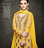 gandhari  Yellow Gold Embroidered Semi Stitched Dress - Online Shopping India