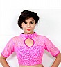 Ioko Pink Round Shape With Dori Blouse - Online Shopping India