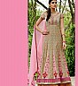 Georgette Semi Stitched Golden Pink Salwar Kameez - Online Shopping India