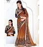 Coffee  Georgette Printed Saree - Online Shopping India