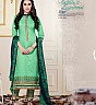 Straight Semi Stitched green Salwar Kameez With Dupatta - Online Shopping India