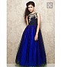 Designer Blue gown Featuring in zari embroidery - Online Shopping India