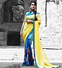 Designer Multicolor Printed Georgette Saree - Online Shopping India