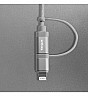 ALU Series 2-1 In Lightning & Micro USB Cable 1.2M Silver - Online Shopping India