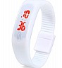 Digital White  Strap Rectangular Digital Unisex Watch - Online Shopping India