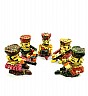 Wooden Rajasthani Hand Painted Musicians 5pcs - Online Shopping India