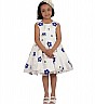 Isabelle Blue-Cream Partywear Dress - Online Shopping India