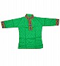 Green Printed Full Sleeve Kurta For Kids - Online Shopping India