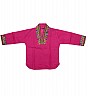 Pink Plain Full Sleeve Kurta For Kids - Online Shopping India