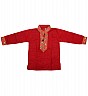 Full sleeve Cotton Kurta For Kids - Maroon - Online Shopping India