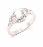 92.5 sterling Silver CZ Stone Ring For Women. - Online Shopping India