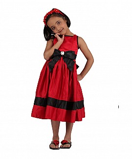 Isabelle Red-Black Partywear Dress