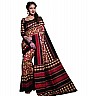 Maroon Black Silk Printed Saree - Online Shopping India