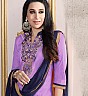 Patiyala Semi Stitched Purple blue Salwar Kameez With Dupatta - Online Shopping India