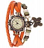 Vintage Orange  Bracelet Butterfly Analog Watch For Women/Ladies - Online Shopping India