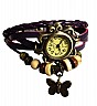 Vintage Purple  Bracelet Butterfly Analog Watch For Women/Ladies - Online Shopping India