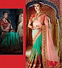 Ferozi  & Blush Pink Saree - Online Shopping India